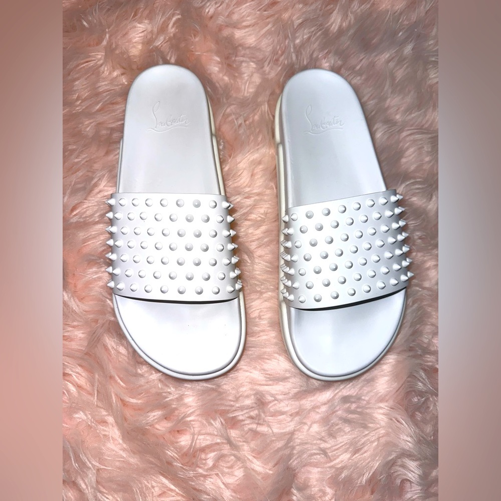 ❌SOLD❌ Christian Louboutin Pool Fun Mules - Calf leather - Bianco